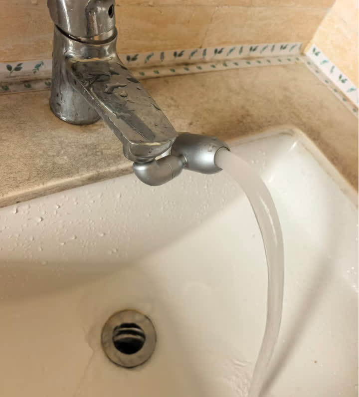 延伸后:水流前移,起泡水流更温柔