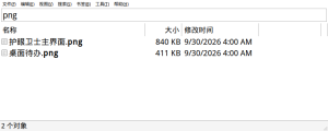 Everything 搜索框输入 png 后只列出文件名含 png 的结果
